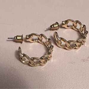 Chain Link Hoop Earrings